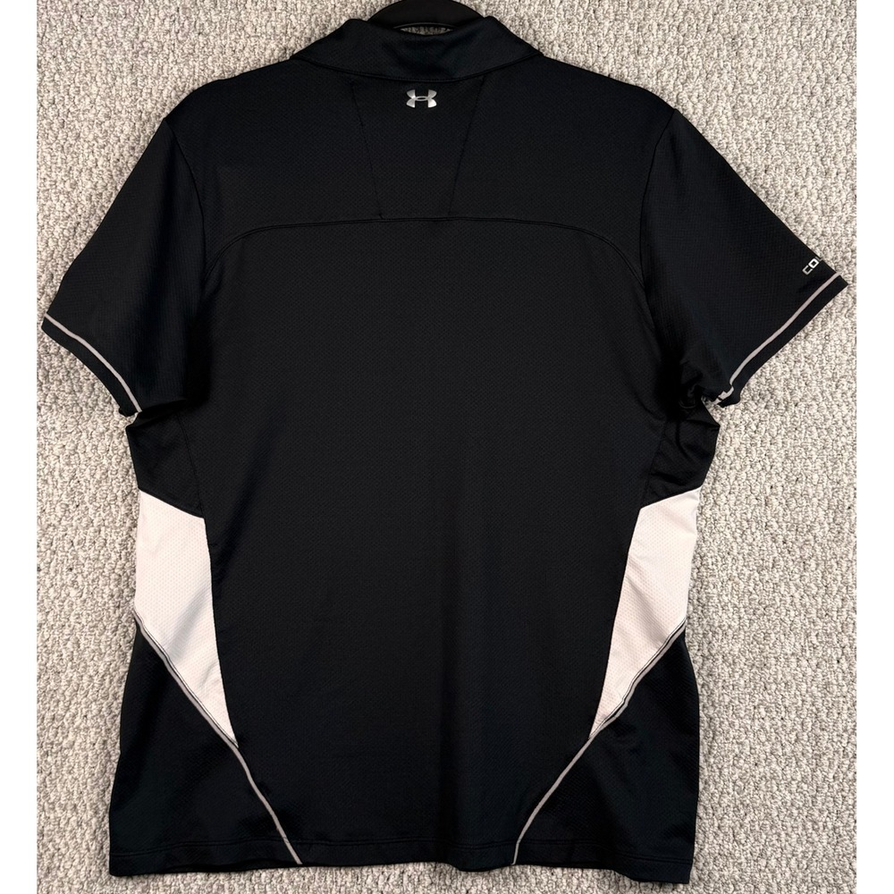 Under Armour Coldblack Polo Large Black 1/4 Zip Golf La Crosse Country Club - Picture 2 of 8